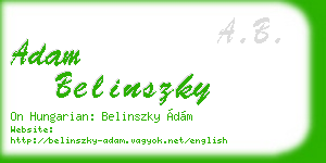 adam belinszky business card